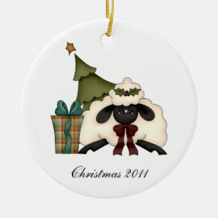 Niedlicher Schafweihbaum von unserem Haus bis zu I Keramikornament