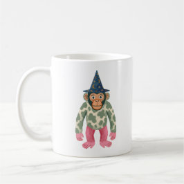 Niedlicher Schimpanse in Zaubererhut-Tasse Kaffeetasse