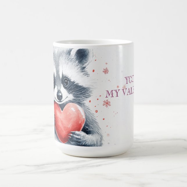 niedlicher Schlacke mit Herz für den Valentinstag Kaffeetasse (Mittel)
