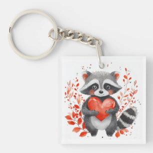 niedlicher Schlacke mit Herz für den Valentinstag Schlüsselanhänger