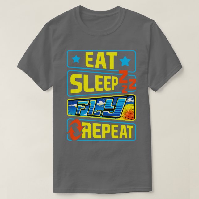 Niedlicher Schlaf-Flug-Flug T-Shirt (Design vorne)
