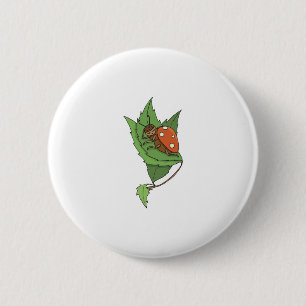 niedlicher schlafender kleiner Ladybug Button