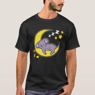 Niedlicher schlafender Koala-Bär auf dem Moon Paja T-Shirt