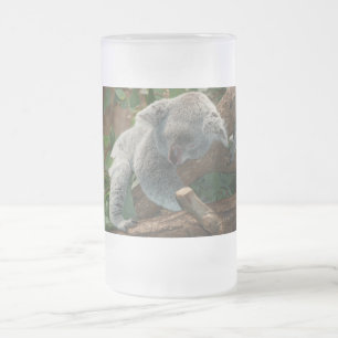 Niedlicher schlafender Koala-Bär Mattglas Bierglas