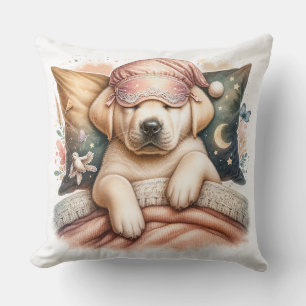 Niedlicher schlafender Labrador Hund Kissen