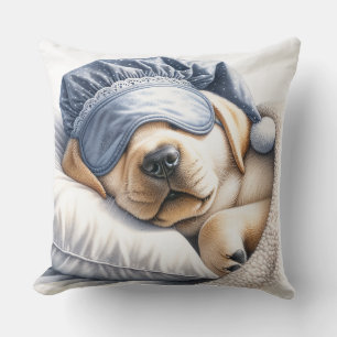 Niedlicher schlafender Labrador Hund Kissen