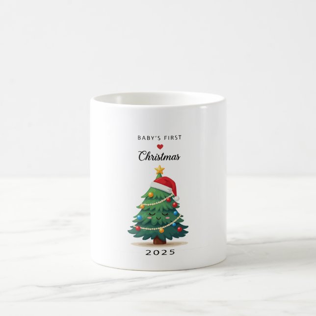 Niedlicher schlafender Weihnachtsbaum | Baby's Fir Kaffeetasse (Mittel)