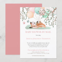 Niedlicher Schlaffox Balloons Babydusche per Mail