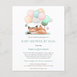 Niedlicher Schlaffuchs Aquamarine Babydusche einla