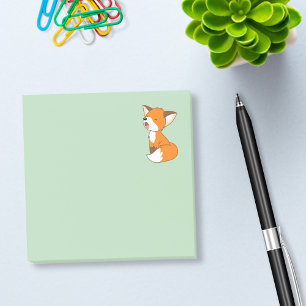 Niedlicher schläfriger kleiner Fox Post-it Klebezettel