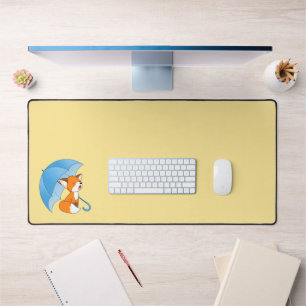 Niedlicher Schlangenfuchs unter dem Schirm auf Gel Schreibtischunterlage