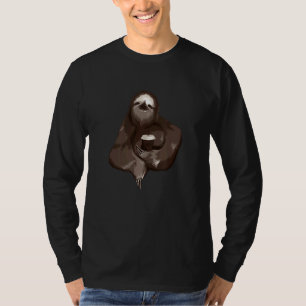 Niedlicher Schlauch mit Kaffee in der Hand Affen D T-Shirt
