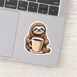 Niedlicher Schlauch mit Kaffeemaschine wasserdicht Aufkleber