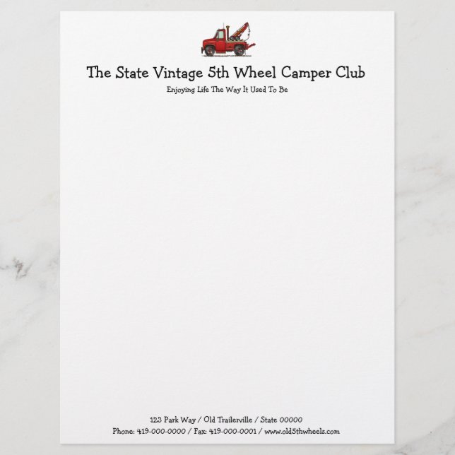 Niedlicher Schleppseil-LKWWrecker Briefkopf (Vorderseite)