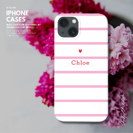 Niedlicher, schlichter, farbiger Roter Liebe Herzr Case-Mate iPhone Hülle