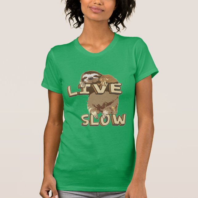 Niedlicher Schlitten - LIVE LANGSAM T-Shirt (Vorderseite)