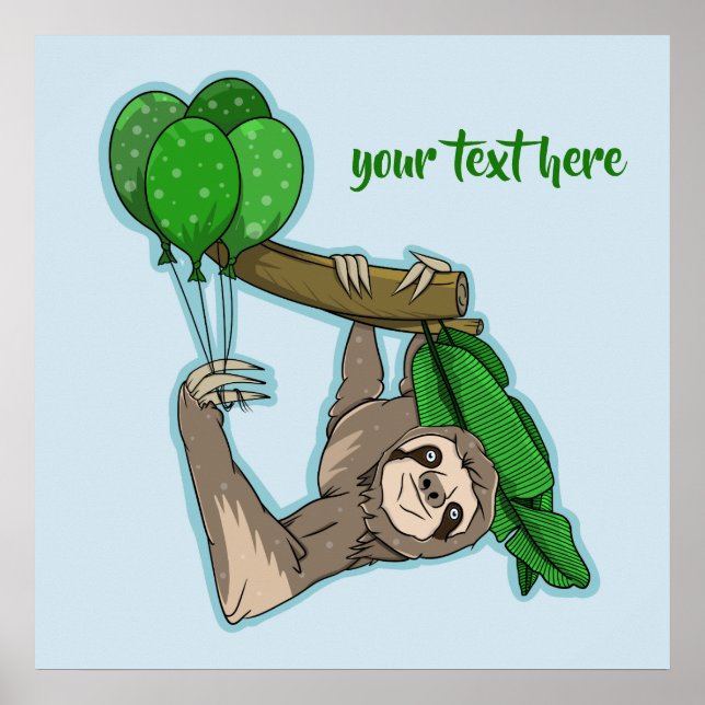 Niedlicher Schluckauf in einem Baum Poster (Vorne)