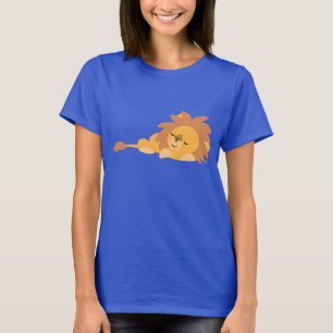 Niedlicher schlummernder Cartoon Löwe Women T - Sh T-Shirt