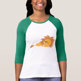 Niedlicher schlummernder Cartoon Löwe Women T - Sh T-Shirt