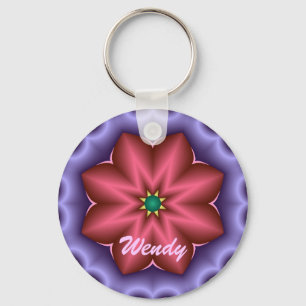Niedlicher Schlüsselanhänger mit Fantasie-Blume