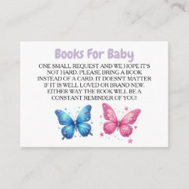 niedlicher Schmetterling Gender Reveal Party Garte Begleitkarte