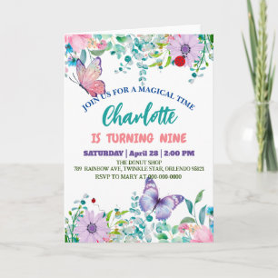 Niedlicher Schmetterling Polka dot floral Blume Ge Feiertagskarte