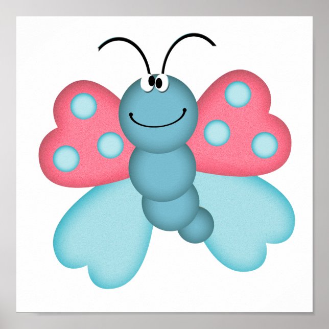 niedlicher Schmetterling Poster (Vorne)