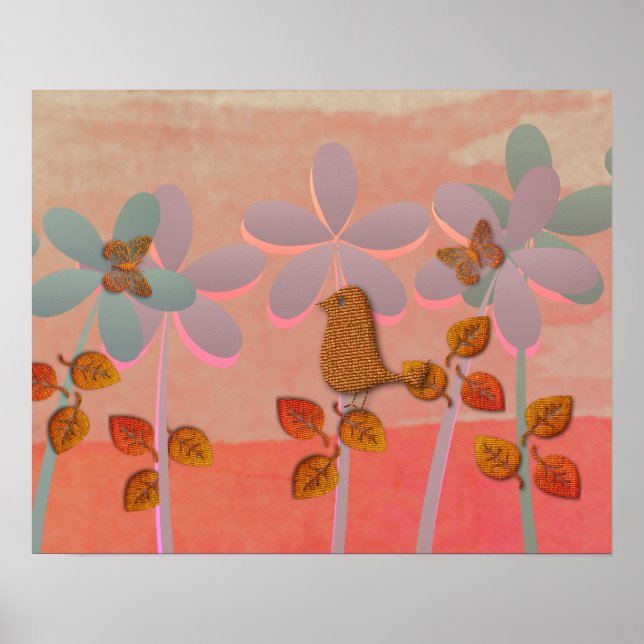 Niedlicher Schmetterling Poster (Vorne)