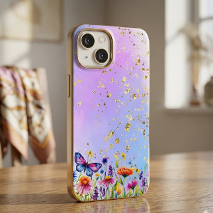 Niedlicher Schmetterling und weiche Pastellbasis Case-Mate iPhone 14 Hülle