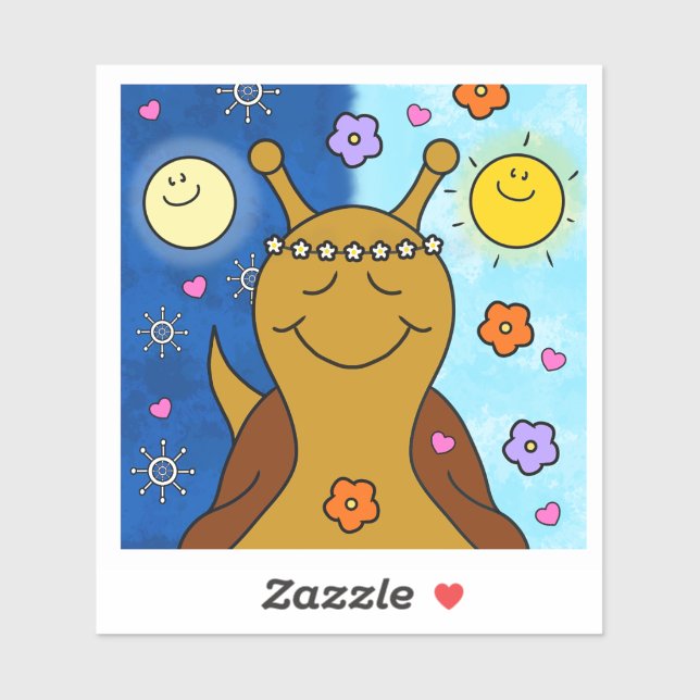 Niedlicher Schneckenfrühling Equinox Segnungen | V Aufkleber (Blatt)