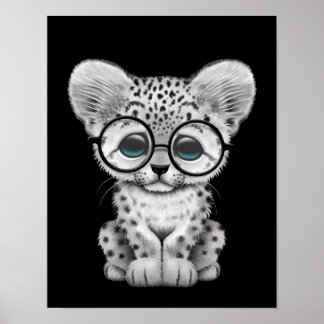 Niedlicher Schneeballgürtel auf schwarz Poster