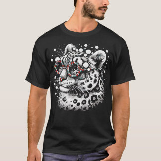 Niedlicher Schneeleopard Cub Big Cat Animal Art 2 T-Shirt