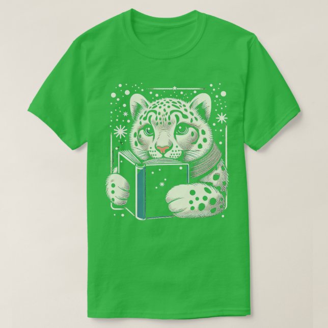 Niedlicher Schneeleopard Cub Big Cat T-Shirt (Design vorne)