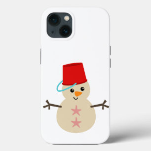 Niedlicher Schneemann aus Sand mit Pail für Hut Case-Mate iPhone Hülle