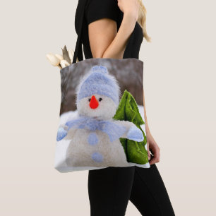 Niedlicher Schneemann in Blue Hat
