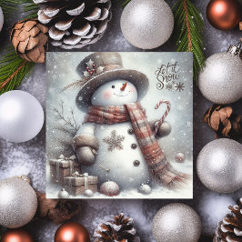 Niedlicher Schneemann Lass es erfreuliche Weihnach Feiertagskarte