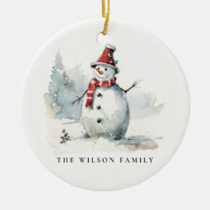 Niedlicher Schneemann Let It Schnee Weihnachten 1  Keramik Ornament
