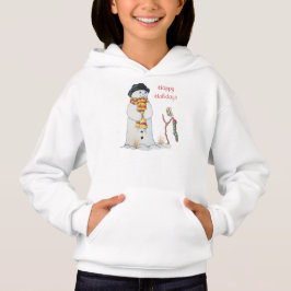 Niedlicher Schneemann mit Weihnachts-Strumpf im Sc Hoodie