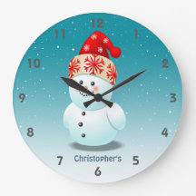 Niedlicher Schneemann mit Weihnachtshut