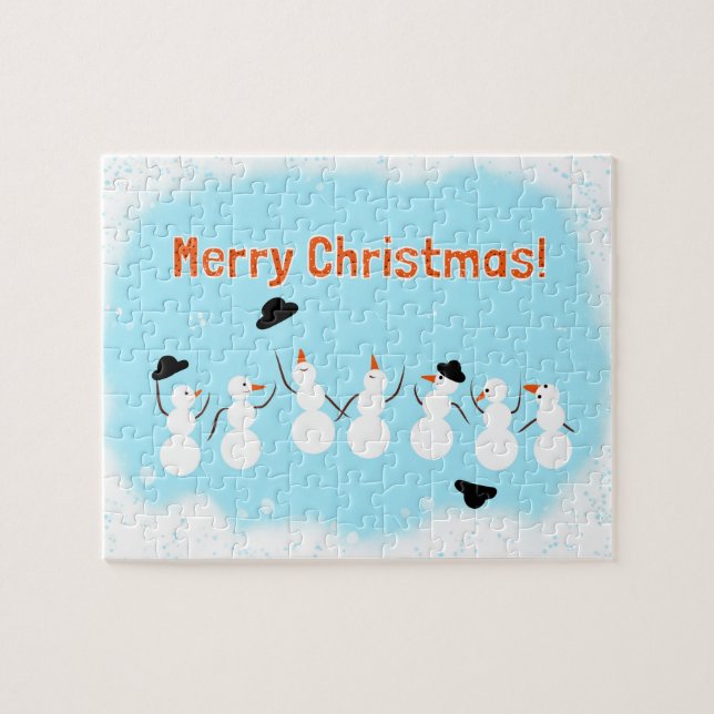 Niedlicher Schneemann Puzzle (Horizontal)