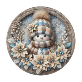 Niedlicher Schneemann Schneidebrett