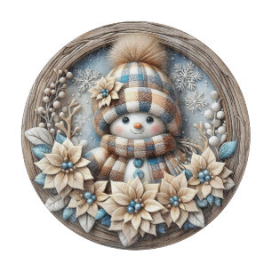 Niedlicher Schneemann Schneidebrett
