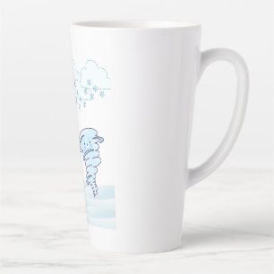 Niedlicher Schneemann und Wind Milchtasse