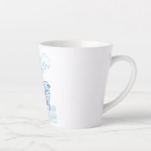 Niedlicher Schneemann und Wind Milchtasse