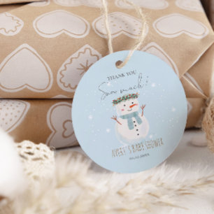 Niedlicher Schneemann Vielen Dank, dass Sie viel S Geschenkanhänger
