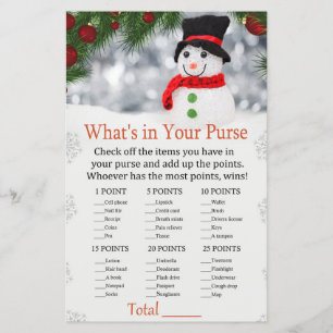 Niedlicher Schneemann Was ist in deinem Handtasche