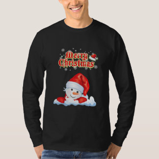 Niedlicher Schneemann Winter Frohe Weihnachten 202 T-Shirt