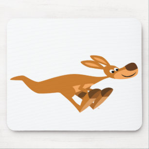 Niedlicher schneller Cartoon Kangaroo Mousepad