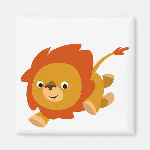 Niedlicher schneller Cartoon Lion Magnet