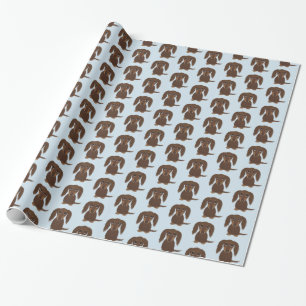 Niedlicher Schokolade Braune Dackel Hund Geschenkpapier